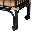 bali & pari Dalinda Two-Tone Black and Natural Brown Rattan 2-Tier Kitchen Cart