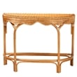 bali & pari Wakana Modern Bohemian Natural Brown Rattan Console Table