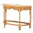 bali & pari Wakana Modern Bohemian Natural Brown Rattan Console Table