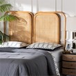 bali & pari Gowan Natural Brown Rattan Queen Size Standalone Headboard