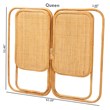 bali & pari Gowan Natural Brown Rattan Queen Size Standalone Headboard
