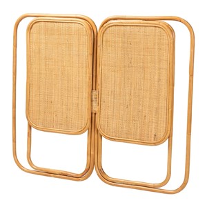 bali & pari Gowan Natural Brown Rattan Queen Size Standalone Headboard
