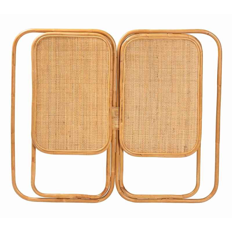 bali & pari Gowan Natural Brown Rattan King Size Standalone Headboard