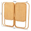 bali & pari Gowan Natural Brown Rattan King Size Standalone Headboard