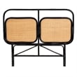 bali & pari Ramsey Black and Brown Rattan Queen Size Standalone Headboard