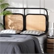bali & pari Ramsey Black and Brown Rattan King Size Standalone Headboard