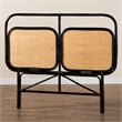 bali & pari Ramsey Black and Brown Rattan King Size Standalone Headboard