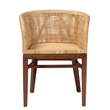 bali & pari Papua Natural Rattan and Walnut Brown Acacia Wood Dining Chair