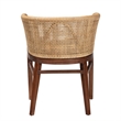 bali & pari Papua Natural Rattan and Walnut Brown Acacia Wood Dining Chair