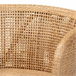 bali & pari Papua Natural Rattan and Walnut Brown Acacia Wood Dining Chair