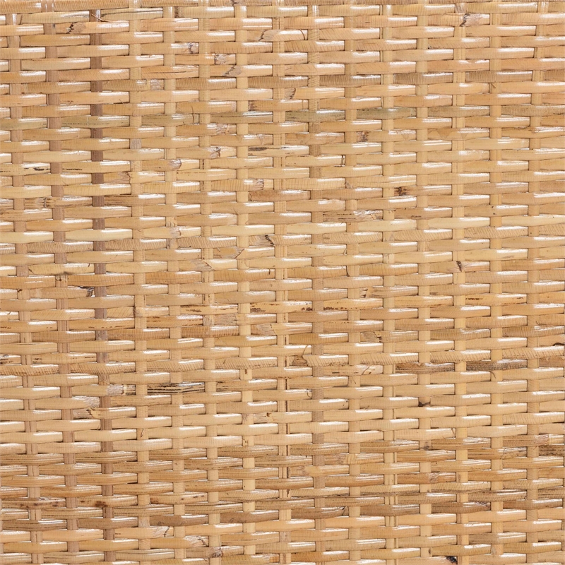 bali & pari Papua Natural Rattan and Walnut Brown Acacia Wood Dining Chair