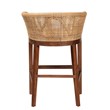 bali & pari Papua Natural Rattan and Walnut Brown Acacia Wood Counter Stool