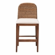 bali & pari Nadim Natural Seagrass and Acacia Wood Counter Stool