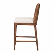 bali & pari Nadim Natural Seagrass and Acacia Wood Counter Stool
