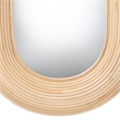 bali & pari Drucilla Bohemian Natural Brown Rattan Oval Accent Wall Mirror