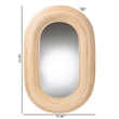 bali & pari Drucilla Bohemian Natural Brown Rattan Oval Accent Wall Mirror