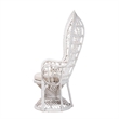 bali & pari Kallima Modern Bohemian White Natural Rattan Peacock Chair