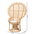 bali & pari Hecate Modern Bohemian Natural Brown Rattan Peacock Chair
