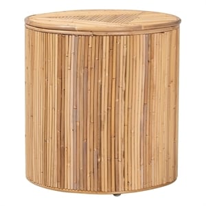 bali & pari Milagra Modern Bohemian Natural Rattan Coffee Table