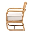 bali & pari Ailith Modern Bohemian Light Honey Rattan Arm Chair