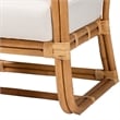 bali & pari Ailith Modern Bohemian Light Honey Rattan Arm Chair