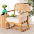 bali & pari Ailith Modern Bohemian Light Honey Rattan Arm Chair