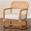 bali & pari Ailith Modern Bohemian Light Honey Rattan Arm Chair