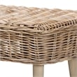 bali & pari Raisa Natural Kubu Rattan and Gray Acacia Wood Accent Bench