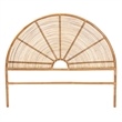 bali & pari Nina Modern Bohemian Honey Rattan Queen Size Standalone Headboard