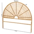 bali & pari Nina Modern Bohemian Honey Rattan Queen Size Standalone Headboard