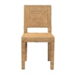 bali & pari Anfield Bohemian Natural Seagrass and Mahogany Wood Dining Chair