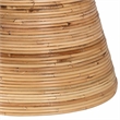 bali & pari Bella Bohemian Natural Rattan and Mahogany Wood Coffee Table