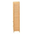 bali & pari Curacao Modern Bohemian Light Honey Rattan 2-Drawer Bookcase