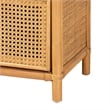 bali & pari Curacao Modern Bohemian Light Honey Rattan 2-Drawer Bookcase
