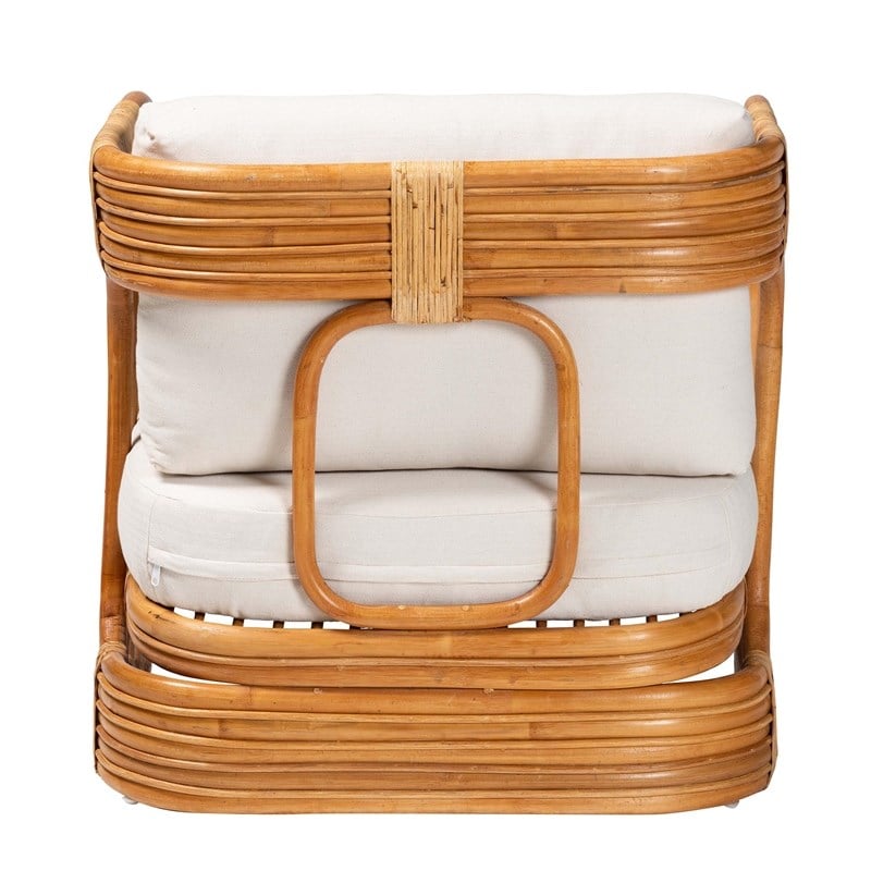 bali & pari Corsa Modern Bohemian Natural Rattan Arm Chair