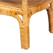 bali & pari Savitri Modern Bohemian Natural Rattan 2-Tier Console Table