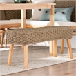 bali & pari Denver Bohemian Natural Seagrass and Acacia Wood Accent Bench