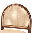 bali & pari Maryland Bohemian Natural Rattan and Acacia Wood Counter Stool