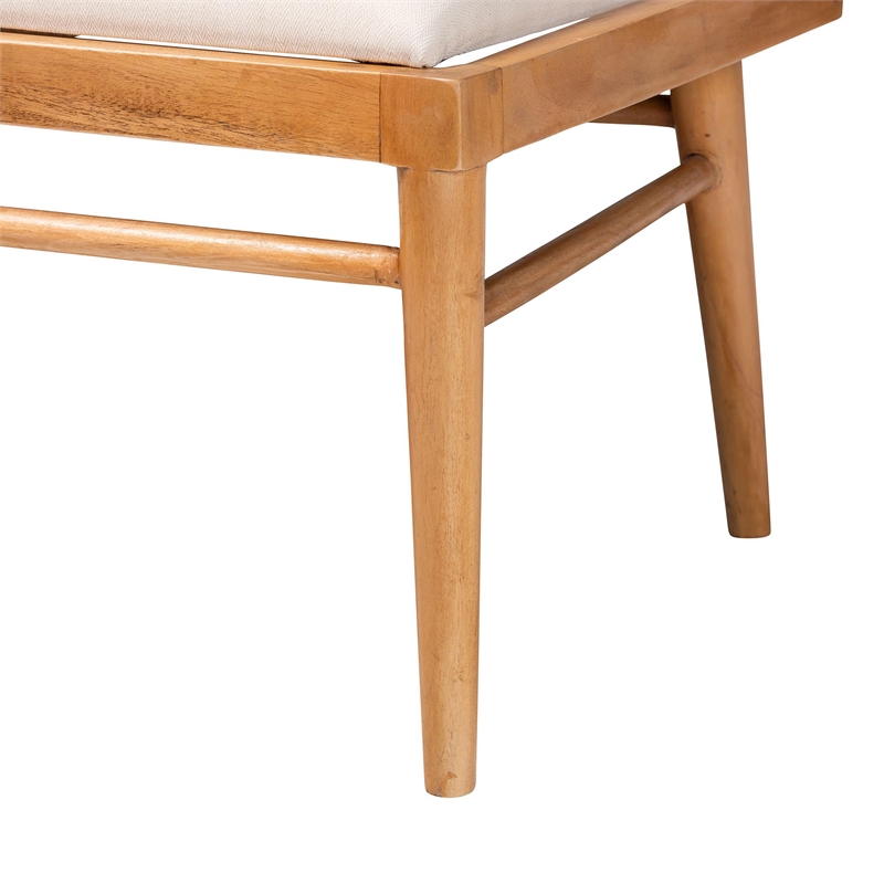 bali & pari Denver Natural Seagrass and Acacia Wood 5-Piece Dining Nook Set