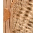 bali & pari Keita Bohemian Natural Rattan and Mahogany Wood Nightstand