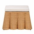 bali & pari Palm Bohemian Honey Scallop Rattan Ottoman