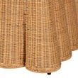 bali & pari Palm Bohemian Honey Scallop Rattan Ottoman