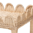 bali & pari Sumana Bohemian Scallop Natural Rattan and Mahogany Side Table