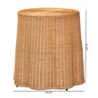 bali & pari Palm Bohemian Honey Scallop Rattan Console Table