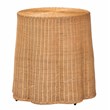 bali & pari Palm Bohemian Honey Scallop Rattan Console Table