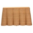 bali & pari Palm Bohemian Honey Scallop Rattan Console Table