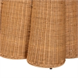 bali & pari Palm Bohemian Honey Scallop Rattan Console Table