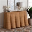 bali & pari Palm Bohemian Honey Scallop Rattan Console Table
