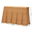 bali & pari Palm Bohemian Honey Scallop Rattan Console Table