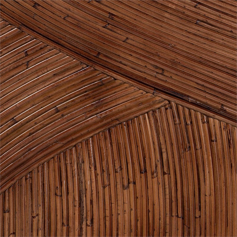 bali & pari Elettra Bohemian Dark Brown Rattan King Size Standalone Headboard